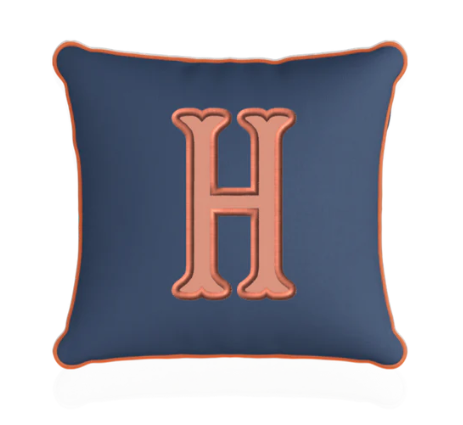 Single Letter Applique Pillow