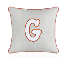 Single Letter Applique Pillow