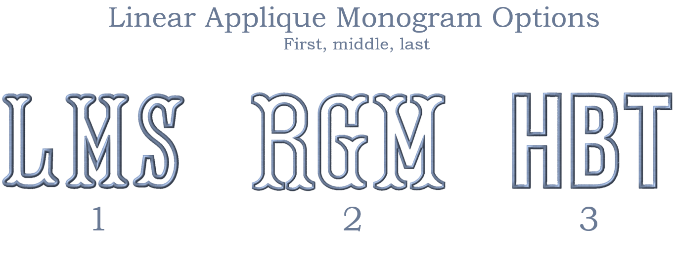 APPLIQUE MONOGRAM LUMBAR PILLOW 14" x 35"